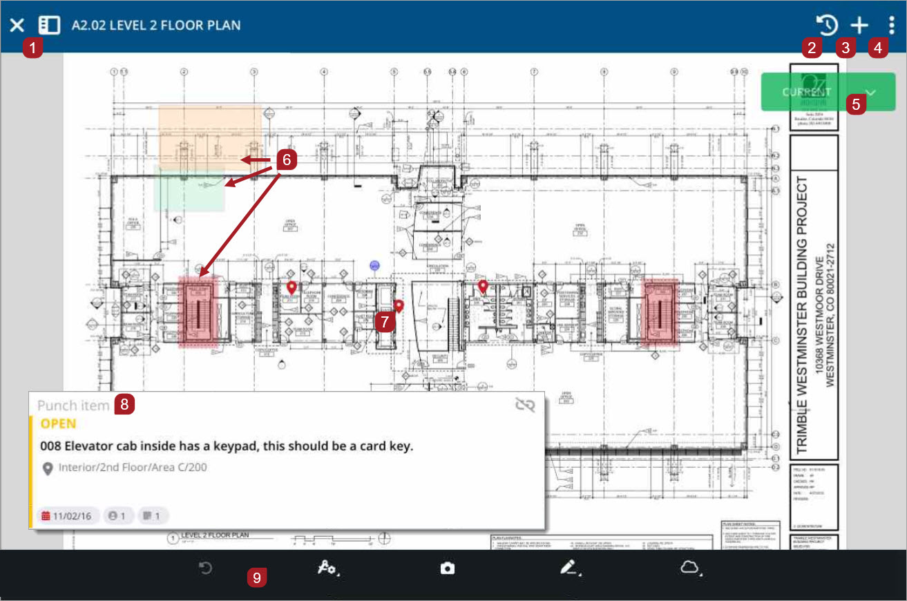 Drawings viewer for tablet with annotation bat