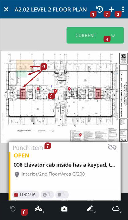 Drawings viewer labeled