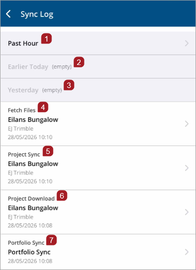 Sync Log