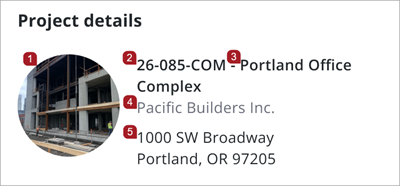 Project Details section on the home page