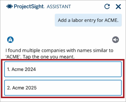 Generated tappable list of companies