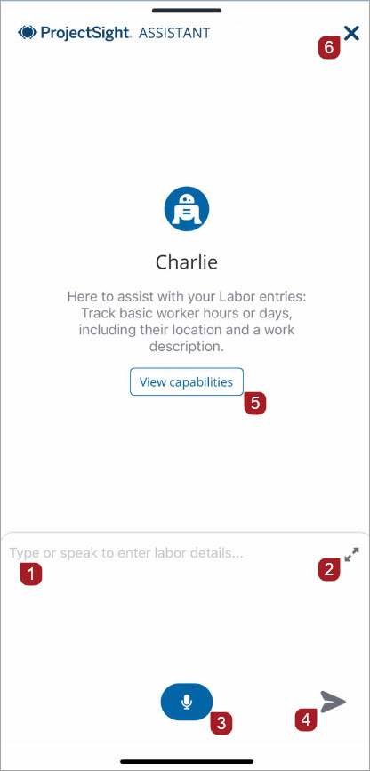 Charlie chatbot home page