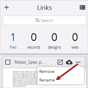 Rename linked file