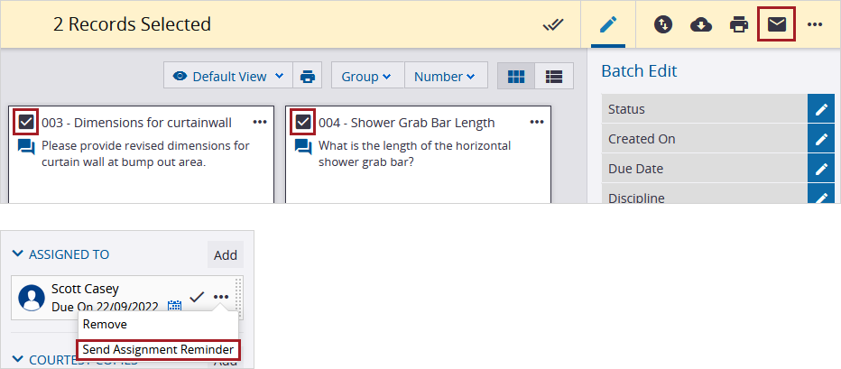 Assignment reminder