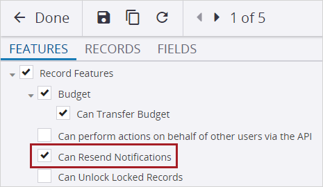 Notification feature permission