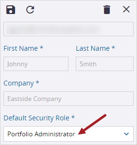 Portfolio admin role