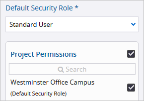 Permisos del proyecto en el registro de usuario