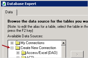 Database dialog