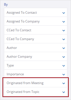 Linked meeting filter