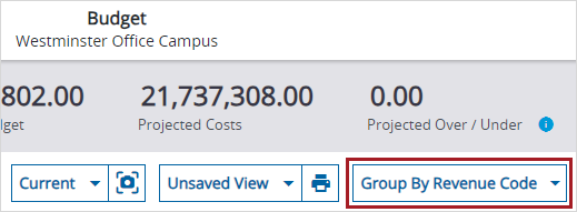 Grouped by revenue code