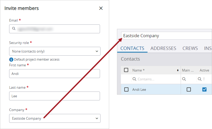 Create tab in Contact Search dialog