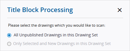 Select which drawings are scanned