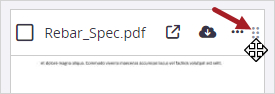 Drag handle on linked file