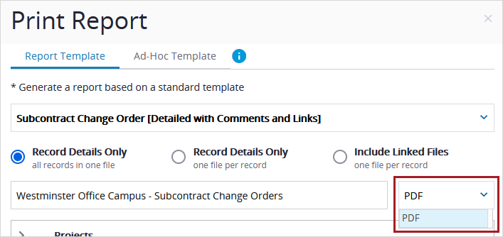 Report format