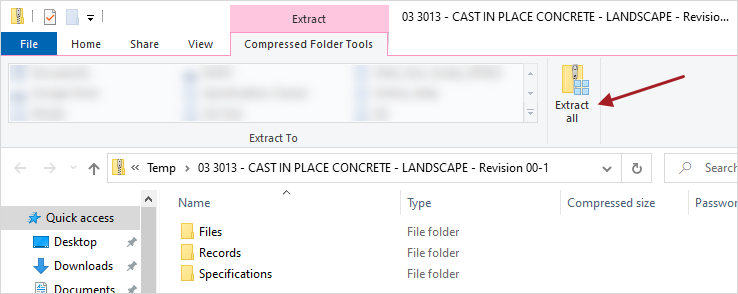 Extract files