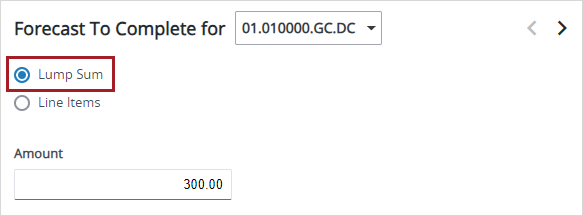Option „Pauschalbetrag“
