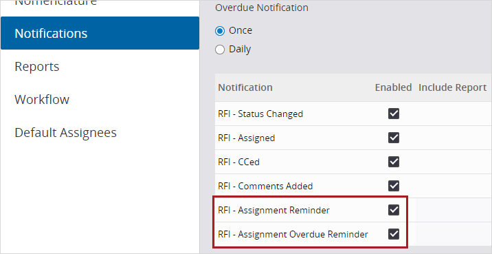 Paramètre de notification pour les enregistrements
