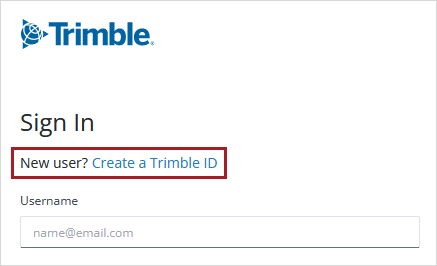 Lien pour créer Trimble ID