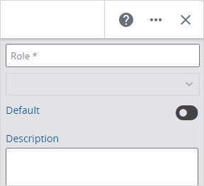 Security role and description fields