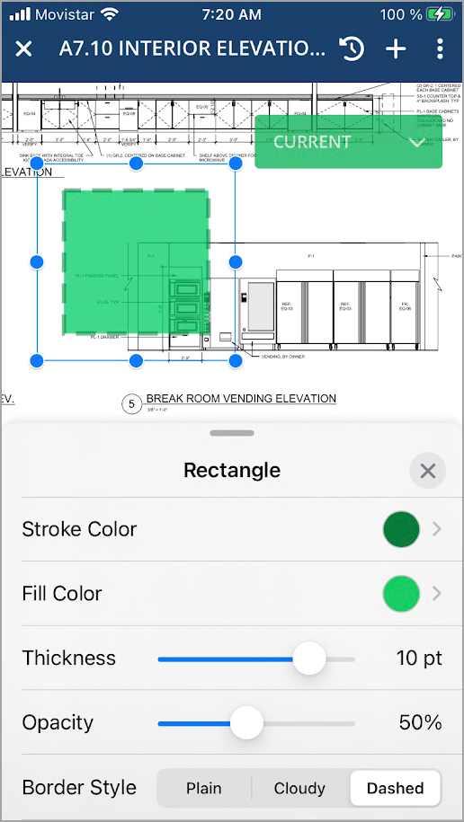 Style picker options.