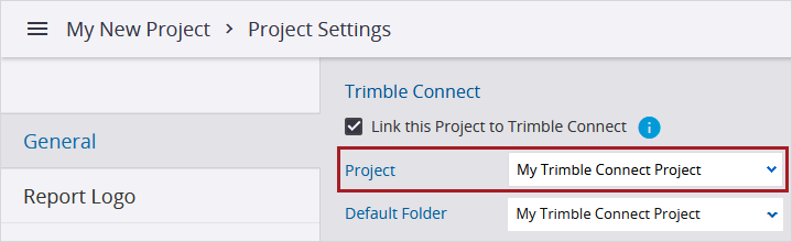 Trimble Connect settings