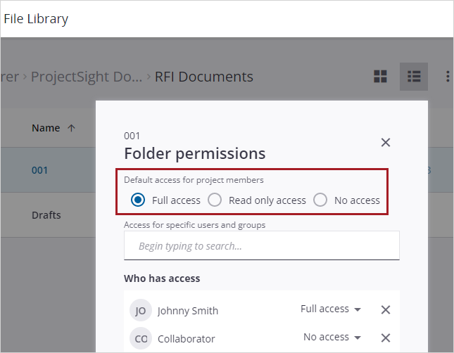 Full access folder permission