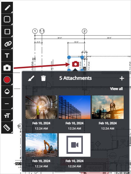 Photo annotation with multiple linked photos