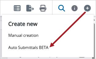 Auto Submittals BETA link