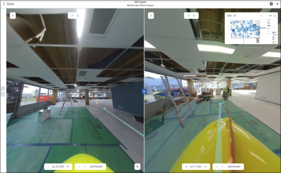 360 side by side work site comparison