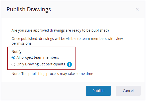 Notification de publication