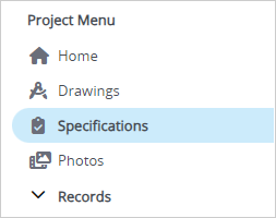 Ouvrir des spécifications