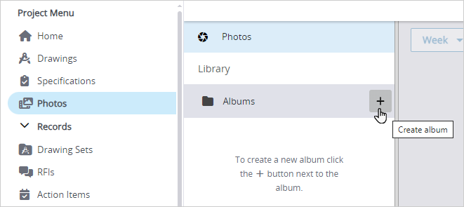 Album maken knop