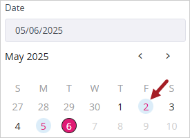 Daily report calendar