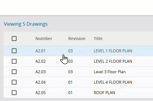 Selecting multiple drawings