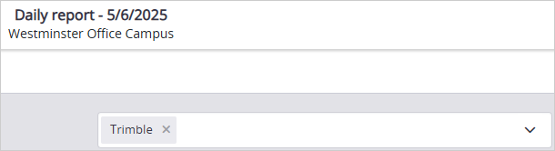 Company filter in Search panel